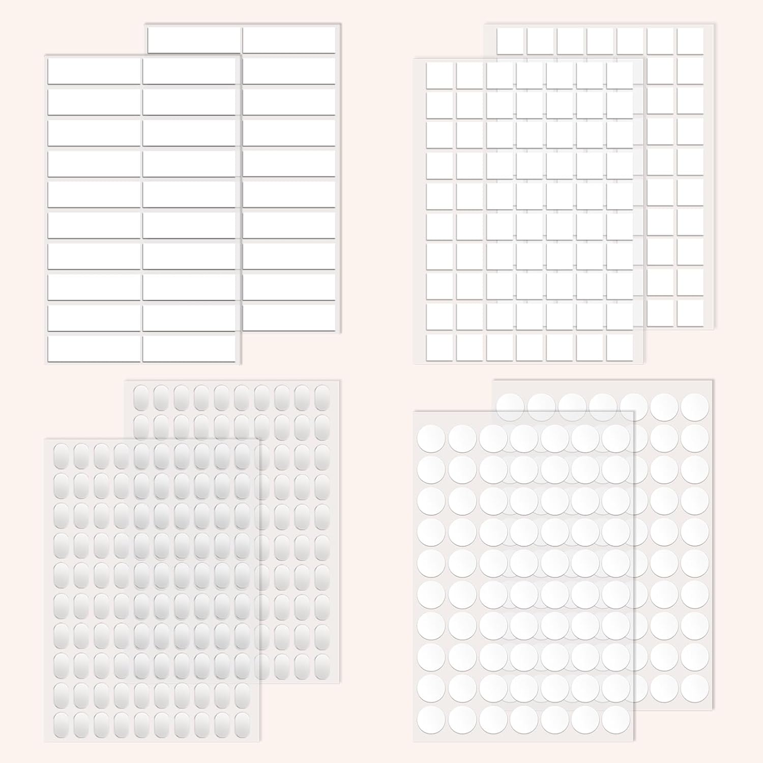 520pcs Double Sided Tape Wall Nano Sticky Dots Mounting Putty Two Sided Adhesive Strong Sticky Tack Multi-Shape Museum Putty No Traces - Crafts Poster Decoration Picture Hanging Crafting Party