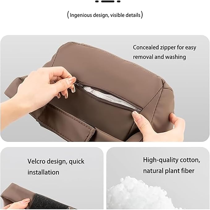 Car Headrest & Lumbar Support Cushion for Toyota 4 Runner 2011-2024, Ergonomic Memory Foam Car Seat Neck Pillow Lumbar Support Pillow and Neck Pillow for Neck Back Pain Relief, Coffee