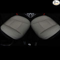 Car Seat Cushions Cover, 2pcs PU Leather Car Seat Covers Car Seat Protector Cover for Car Driver and Passenger Seat Bottom (Width 20.8×deep 21×Thick 0.35 inch) (Dark Grey-B)