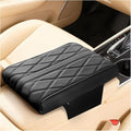 Car Center Console Cover, Memory Foam Leather Vehicle Armrest Seat Box Pad Protector, Comforable Waterproof Automotive Center Middle Cushion Mat Accessories, Universal Fit (Black)