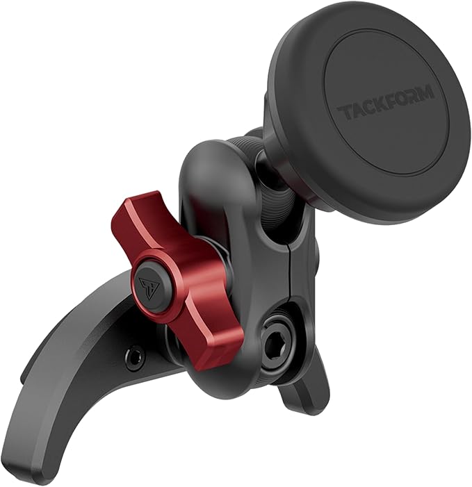 Tackform Link Vent Phone Mount Compatible with 2016-2023 Toyota Tacoma and 2014-2021 Toyota Tundra | Aluminum | Zero Slip | Universal Magnetic Phone Holder | 2" Arm | Red | (NOT MAGSAFE Compatible)