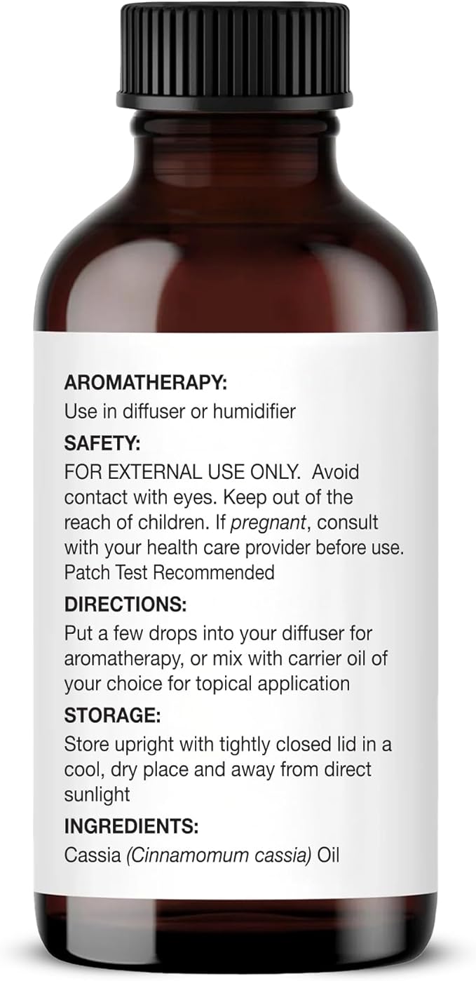Majestic Pure Essential Oil with Glass Dropper - 100% Pure and Natural - Essential Oils for Diffuser, Aromatherapy, Soap and Candle Making, Cassia Essential Oil, Cassia Oil, 1 Fl Oz