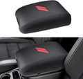 INTGET Car Rear Armrest Cover for Dodge Durango Accessories 2011-2023 Leather Middle Center Console Arm Rest Box Lid Seat Protector Cushion Saver (Black Stitches, 2011-2023)