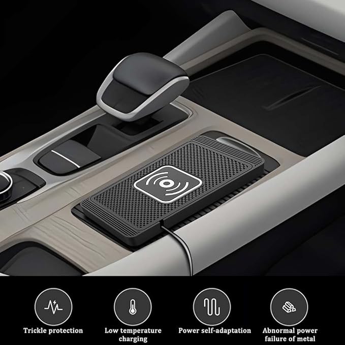Wireless Car Charger Pad for Hyundai Tucson 2005-2026, Type-C/USB 15W Car Wireless Charger Non-Slip Cordless Charging Mat Car Accessories,A-30cm USB Interface