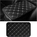 HZEL Car Center Console Cushion Pad, PU Leather Vehicle Armrest Protection Cover, Waterproof Automotive Interior Arm Rest Seat Box Mat Accessories, Universal for SUV, Sedan, Truck (Black/Gray)