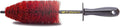 EZ Detail Brush Little - Red - Wheel Rim Cleaner for Cars, Bike, Trucks, Motorcycle, and Other Vehicles. Non-Scratch Auto Detailing Tool, Easily reaches Nook and Crannies