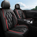 AOMSAZTO Car Seat Covers,Full Set 5 Seats Custom Fit for Ford Edge 2007-2026,Leather Carseat Automotive Cushion Covers Seat Protector,Airbag Compatible Waterproof Black
