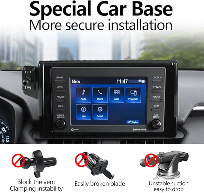 Car Magnetic Phone Mount for Toyota RAV4 2019-2025 [ 7/8 inch Touch Screen ] Auto Interior Accessories Best Cellphone Holder Mobile Cradle Cell Phones Navigation Charging Screen Stand Accessory