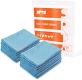 SPTA Ultra Fine Microfiber Cloths for Glass, 12 Pack Microfiber Glass Cleaning Cloth, 16 InchX16 Inch, 300GSM, Lint Free Quickly Clean Window, Glasses, Windshields, Mirrors, and Stainless Steel, Blue