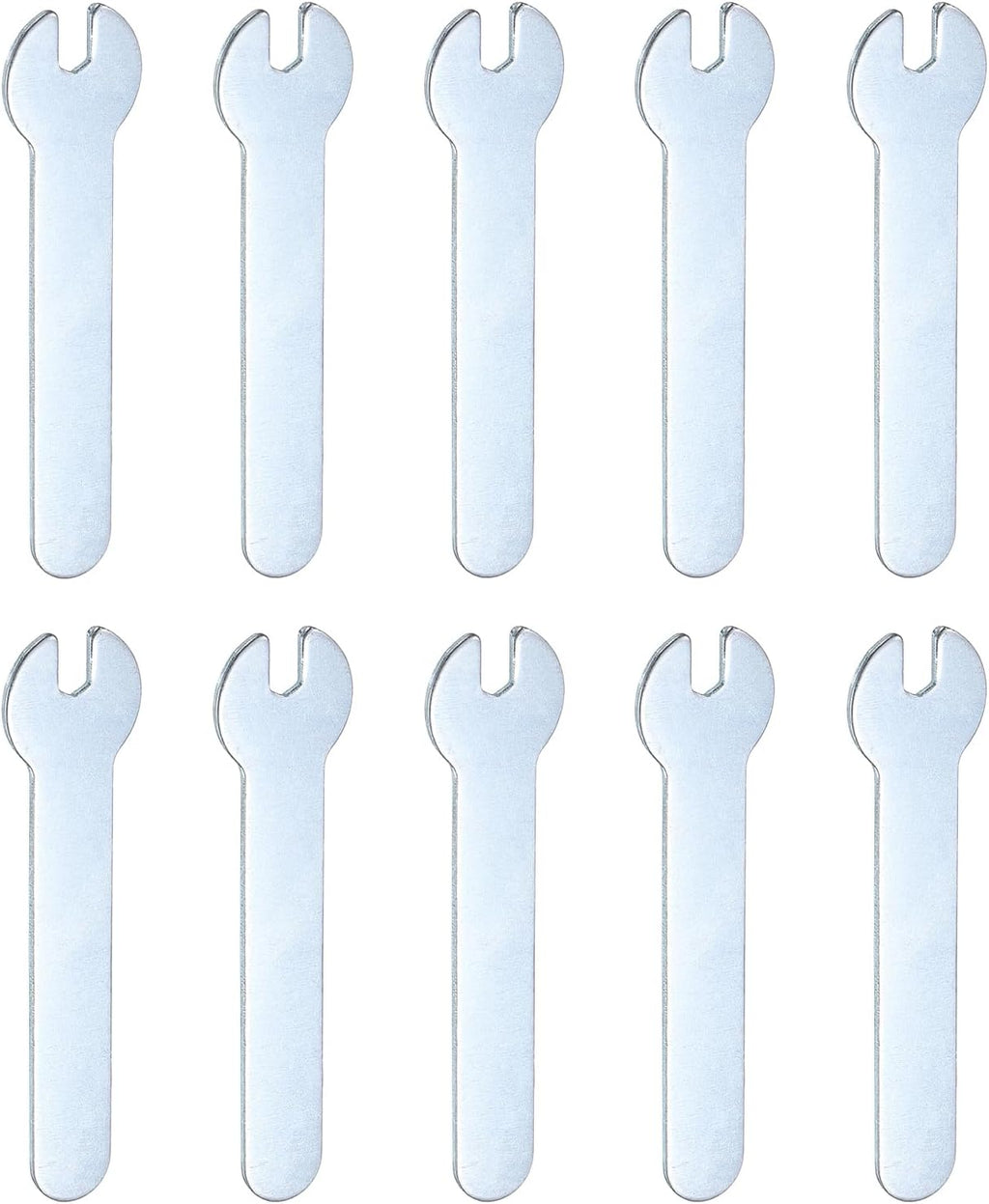 HARFINGTON 10pcs Small Wrench 4x66x1.5mm Metric U-Shaped Single Open Ended Spanner Super Thin Flat Head Galvanizing Wrench for Automotive Repair Furniture Assembly