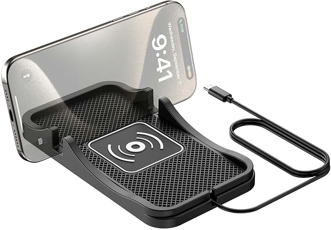 Wireless Car Charger for Honda Ridgeline 2006-2014 2017-2026, Charging Station 2-in-1, Wireless Charging Stand Phone, Magnetic Wireless Charger,1M-Type C