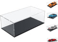 Choowin Acrylic Display Case for Lego Car Display for Lego Porsche 911 McLaren P1 Ferrari SP3 Display Thickened Clear Acrylic Display Cases for Collectibles Assemble Dustproof Display Box(Black Base)