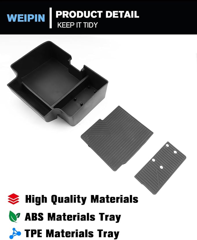 for Center Console Screen Organizer Tray Compatible with 2025-2026 GMC Yukon (Elevation/AT4/Denali Ultimate/AT4 Ultimate/Denali) Console Organizer ABS Materials