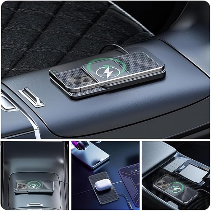 Car Wireless Charger Pad for Land Rover Range Rover Evoque 2012-2025,Fast Wireless Phone Charger Cell Phone Cordless Charging Mat Magnetic Charging Pad Interior Accessories,B Type-C Plug