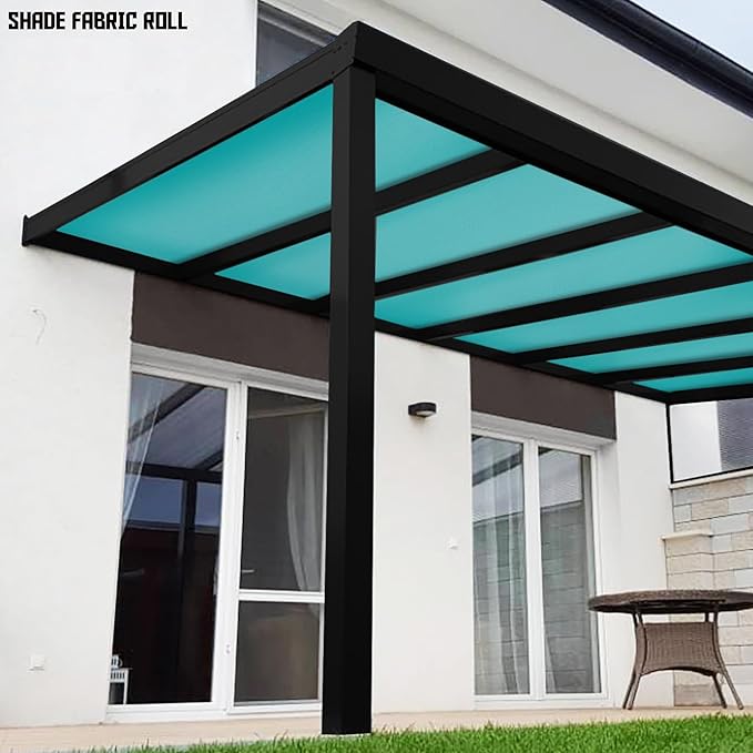 TANG Sun Shade Fabric Roll 8'x57' Shade Cloth for Garden Turquoise Green HDPE Mesh Shading Pergola Cover Replacement Canopy, 95% Blockage Sunshades for Outdoor Patio Backyard Plant