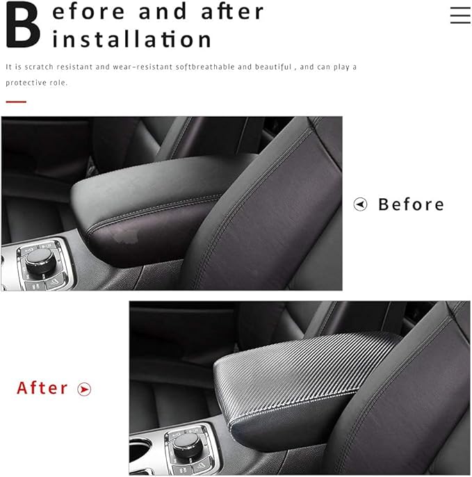 INTGET Car Center Console Armrest Cover for 2011-2020 2021 Jeep Grand Cherokee Accessories Arm Rest Box Pad Console Lid Protection Saver for Grand Cherokee Console Cover(Carbon Fiber Texture)