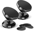 2 Pack Magnetic Phone Car Mount, Strong Magnet Cell Phone Holder with 4 Metal Plate, Dashboard 360° Rotation & Degrees View, Adjustable Magnet Cell Phone Mount Compatible with iPhone, Samsung and More