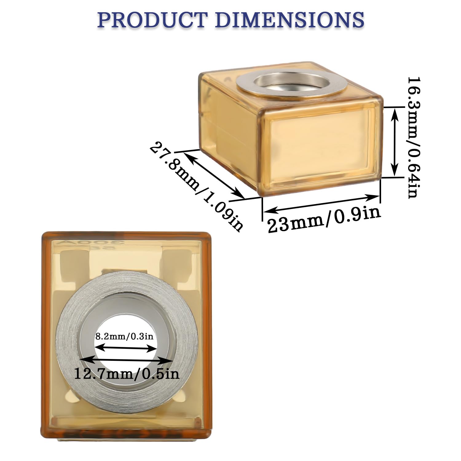 Marine Rated Battery Fuse 58V DC Max 100A IP66 Waterproof Fuse Holder 100A