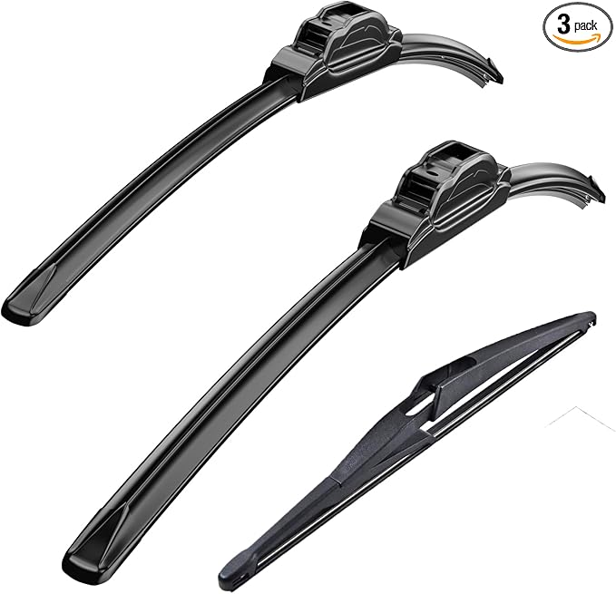 MIKKUPPA 26"+17" Windshield Wipers with 12" Rear Wiper Blade Replacement for 2013-2021 Nissan Rogue Pathfinder, 2014-2020 Infiniti QX60, Windshield Wipers Blades Kit - U/J Hook All Season, Pack of 3