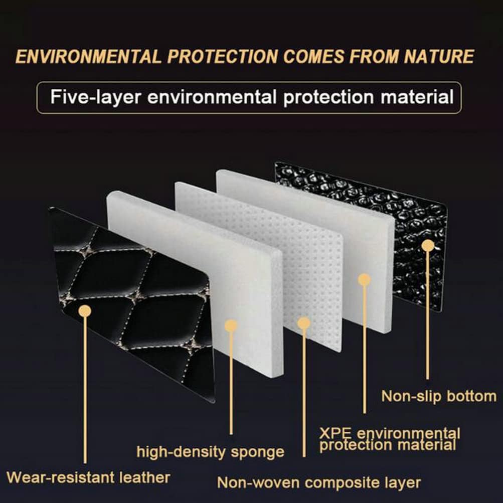 TAHALICustom Colors Car Floor Mats Black Pink for 99.9% Sedan SUV Sports， All-Weather Liners Car Floor mat，Luxury Leather Automotive Floor Mats (Grey Floor mats,3D Floor Mats)