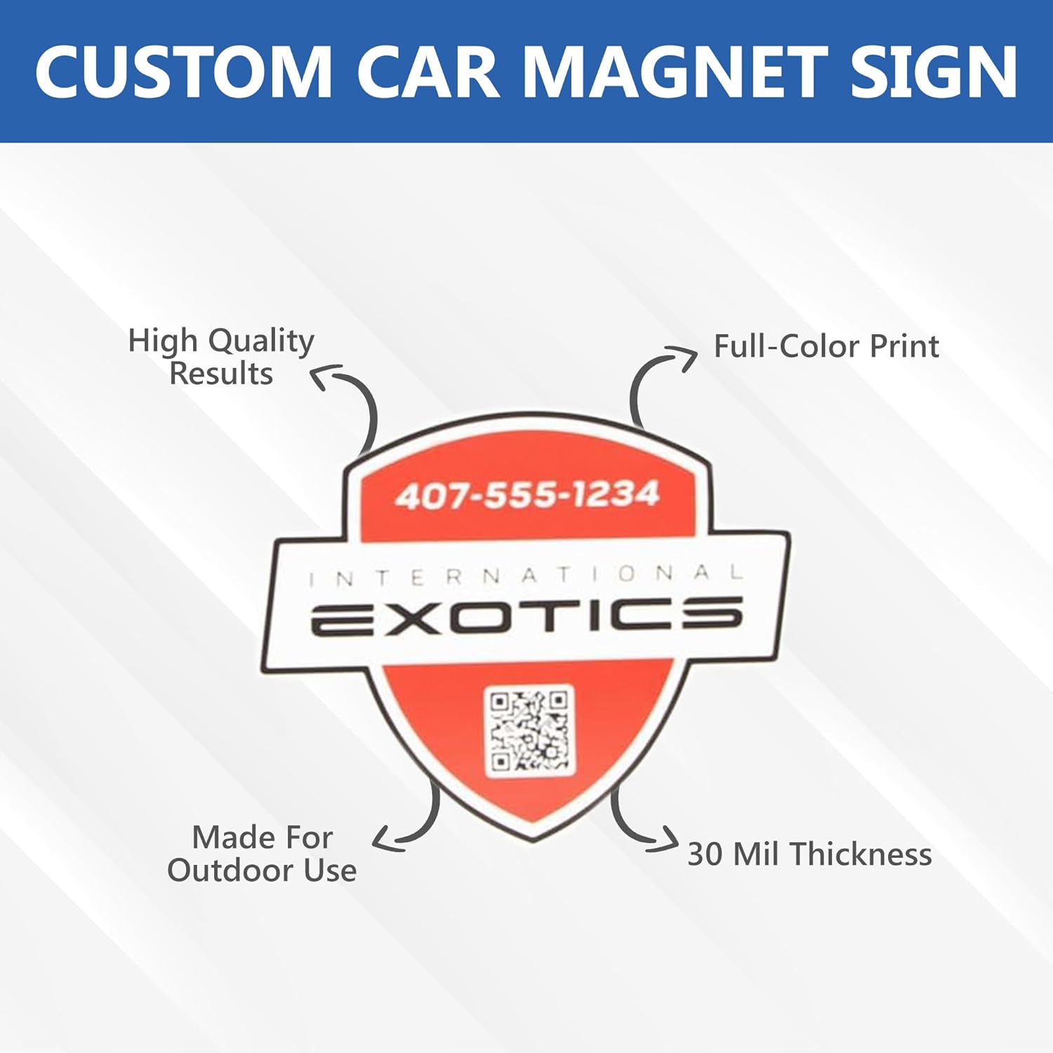Custom Car Magnet Signs for Businesses (Custom Size) - Personalized Car Magnets for Advertising and Vehicle Promotion - Advertising Magnets for Cars Door - Professionally Printed