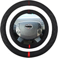 Suede Steering Wheel Cover,Compatible with Toyota Prius C V Plug-ln 86 Suede Leather Sport Non-Slip Wheel Cover Car Interior Accessories 14-14 1/4 inch for Man and Women