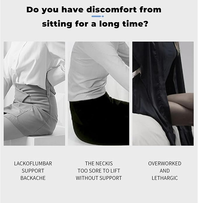 Back and Seat Cushion, Soothe+Cushion,Car Seats with Lumbar Support,Memory Foam Non Slip Skin with Back Support for Office Chair, Car (Color Matching C)