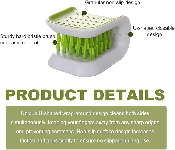 KVAEY Car Seat Belt Cleaning Brush, U-Shaped Auto Interior Washing Brush with Double-Sided Bristles, Closeable Safety Belt Bristle Scrubber Cutlery Cleaner Brush for Car Home (2 PCS)