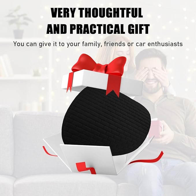 2PCS Car Seat Bottom Cover Pad, Breathable Auto Front Seat Button Cushion Mat with Pocket, Soft Comfortable Vehicle Seat Protector Pad, Universal Truck SUV Car Accessories (Black)