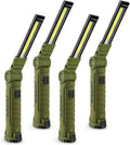 4 Pack Rechargeable LED Work Lights with Magnetic Base and 360° Rotation, 5 Modes for BBQ, Camping, Reading, and Car Repair