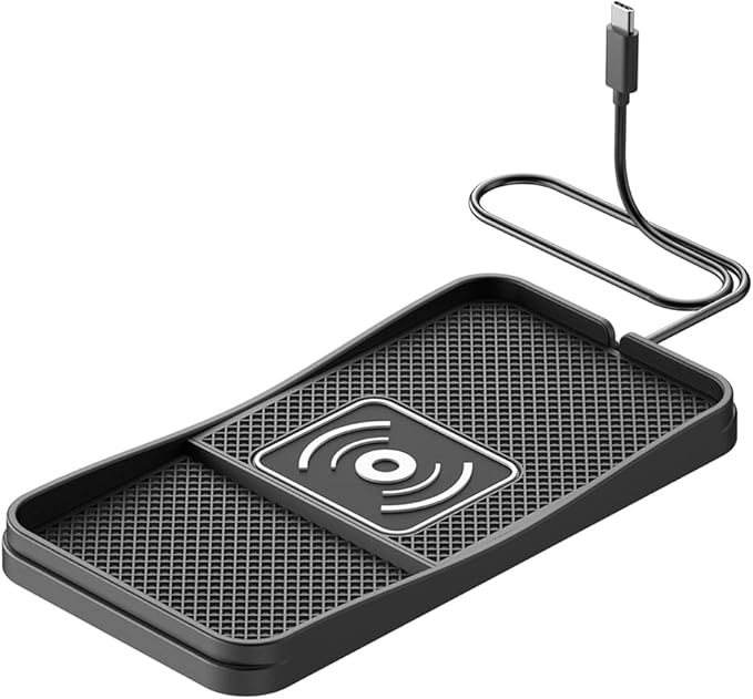 Car Wireless Charger Pad for Toyota Avalon 2000-2022, Type-C/USB 20W Fast Wireless Car Charger Pad Non-Slip Cordless Charging Mat,A-30cm Cable Type-C Plug