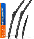 HULADAED® 21''+21''+11'' Windshield Wipers Replacement for Jeep Grand Cherokee 2004-1999,Silicone Front Rear Wiper blades for MY Car-All Weather & Quiet(3 PACK)