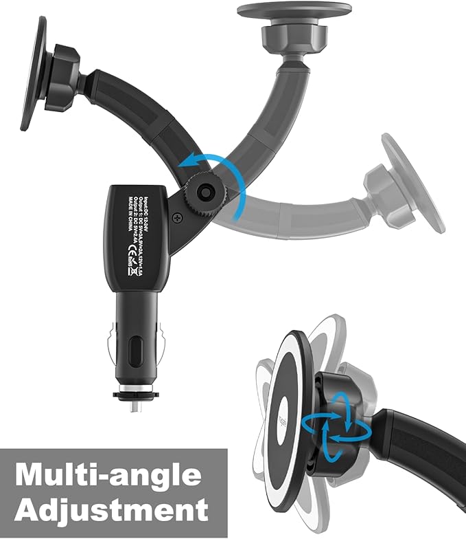 for MagSafe Car Mount Cigarette Lighter [Dual USB Charger] Magnetic Phone Holder for Car Charger [Fast Charging] Phone Holders for Your Car for iPhone Air 17 Pro Max16 15 14 13 12, S25, All Smartphone