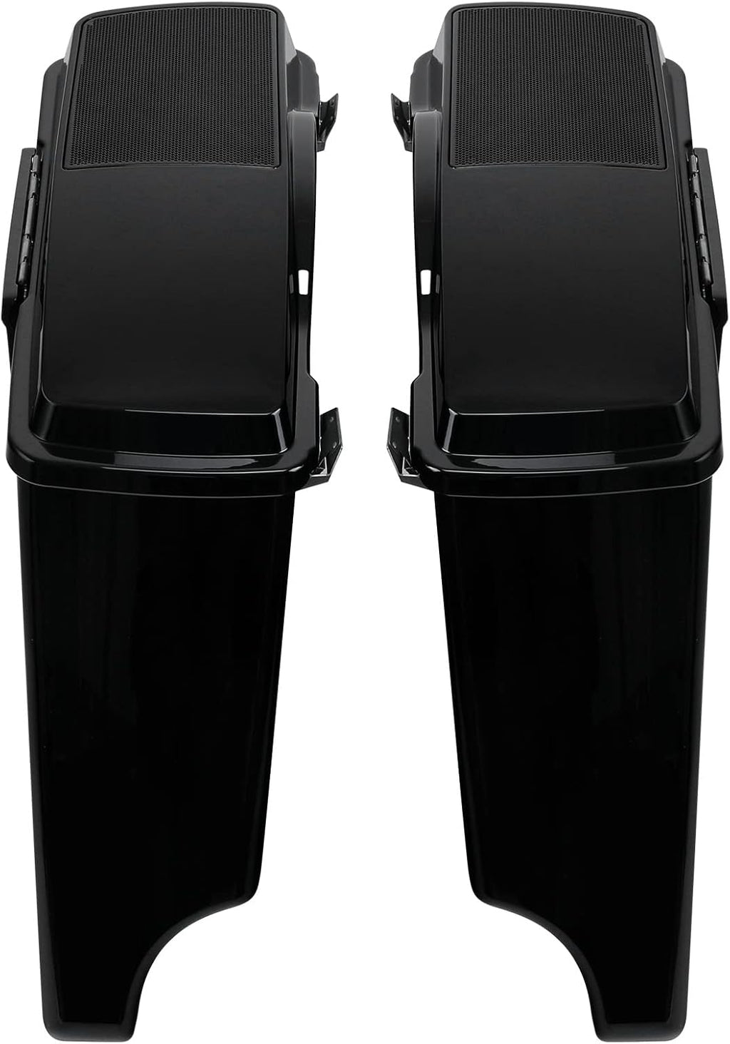 XFMT 5" Stretched Saddlebags Extended Saddle Bags W/ 6x9 Speaker Llids Black Latches For Harley Touring Road King Street Glide Road Glide Electra Glide Ultra Classic 1993-2013