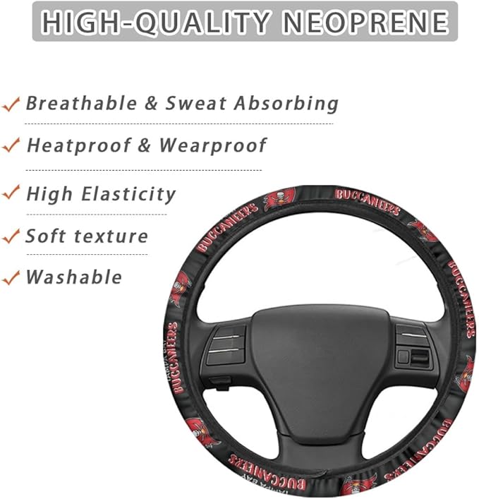 Universal Car Steering Wheel Cover, Automotive Vehicle Accessory (L-FXPT-HD)