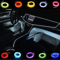 ABALDI Car Light El Wire Rope Light Car kit Neon Lights Under Dash Lighting Kit for Car Led Strip Light Decoration(3m/9ft,White)