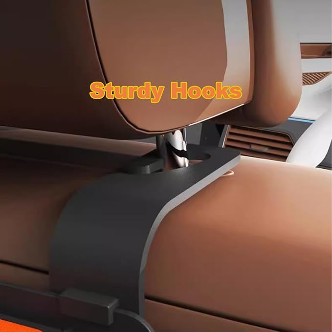 Car Back Seat Organizer, Multifunctional Car Seat Back Storage Box with 2 Cup Holders, Tissue Box for Hold Phones,Snacks, Drinks, Handbags (Beige)