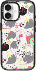 CASETiFY Impact iPhone 17 Case [Slim/Compatible with Magsafe / 8.2 ft. 4X Military Grade Drop Protection] - Opossum Symposium - Clear Black