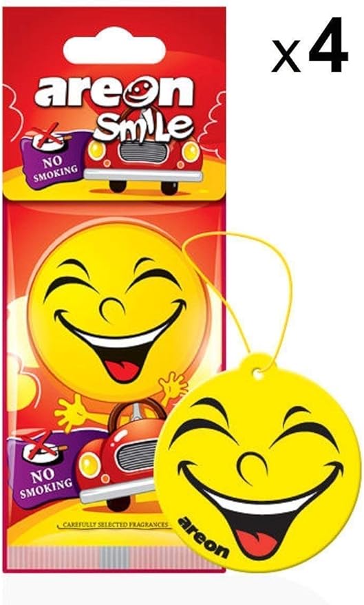 AREON Smile I Design Hanging Car Air Freshener I Assorted Scents (24 Pack)