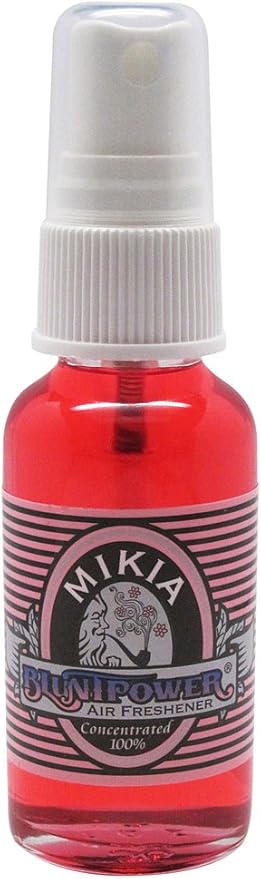 BluntPower (Mikia, 1 Pack) Concentrated Air Freshener for Room and Car Spray - Oil-Based Diffuser Spray Bottle - Long-Lasting Bathroom Spray, Car Freshener, & Odor Eliminator Spray