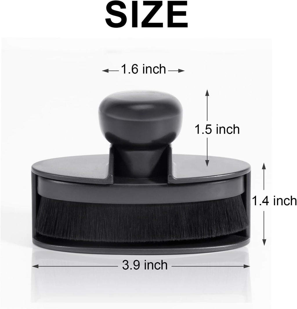 UNIMEIX Tire Shine Applicator Brush Large Vegan Oval Tire Shine Brush with Storage Stand for Vehicles Tire Shine Polish Wax and Car Wash