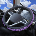 15“16”17“18”19“20 Inch Ice Silk Ventilation Multi-Style Comfy Grip Steering Wheel Cover for Truck, Bus, Big Rig Trucker,SUV， Anti-Slip Design 15-20 Inch (Purple, 18 inch)