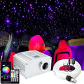 AZIMOM Bluetooth Control 10W Twinkle Fiber Optic Star Lights Ceiling Light Kits with 450pcs*0.03in*9.8ft Strands Sound Activated RGBW APP/ Remote Light Engine for Indoor Car Home Interior Decoration