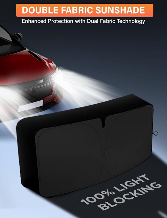 EcoNour Windshield Sunshade Compatible for Subaru Impreza WRX 2017-2021 2022 2023, Sun Visor for Front Windshield & Window Sun Shade Cover, UV Heat Blocker & Protector, Car Accessories