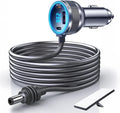 Starlink Mini Cable, 4-in-1 Starlink Mini Car Charger DC Power Cable + 12V-48V Cigarette Lighter Adapter with Digital Display, USB-C PD 45W and Dual USB-A 35W Ports for Cars, Suitable for Car (16.4FT)