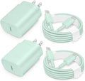 25W USB-C Fast Charger Block with C-to-C Cable [PD PPS Compatible] for Galaxy S24/S23/S22, Pixel 8/7, Z Flip 5, i Phone 17/16/15 - Compact Type C Charger [Green]