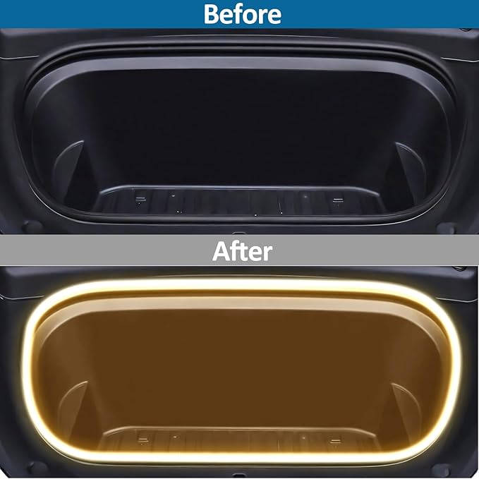 2025 Tesla Model 3 Highland Frunk Light Strip Ambient Lighting Kit LED Interior Lights for Model 3 Highland Accessories 2024-2026 Warm Light