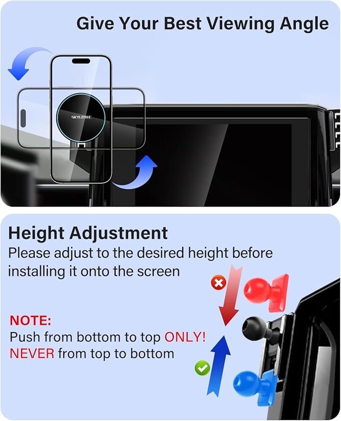Phone Mount for Chevrolet Chevy Equinox 2025 2026 Accessories 11.3-inch Screen Fixed Clip, Car Magnetic Phone Holder Compatible with MagSafe, Magnets Fast Wireless Charger Cell Phone Base (Not for EV)