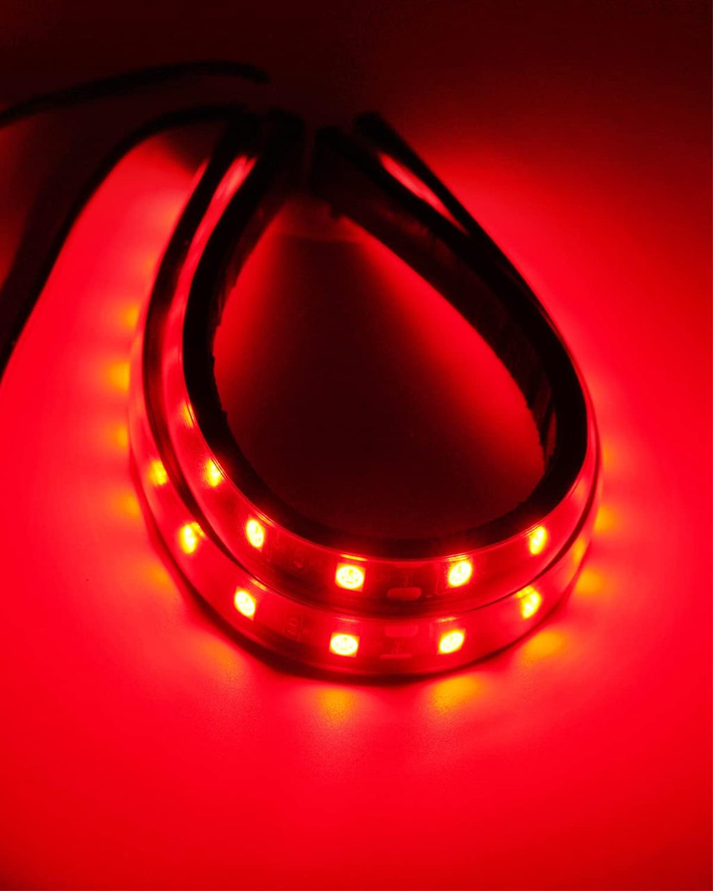 Keiurot 12V Led Light Strip 32CM Waterproof LEDs Light Strips for Cars Motorcycles Golf Cart Interior & Exterior Marine Boat Red Led Strip Lights 5050 18SMD,Pack of 4