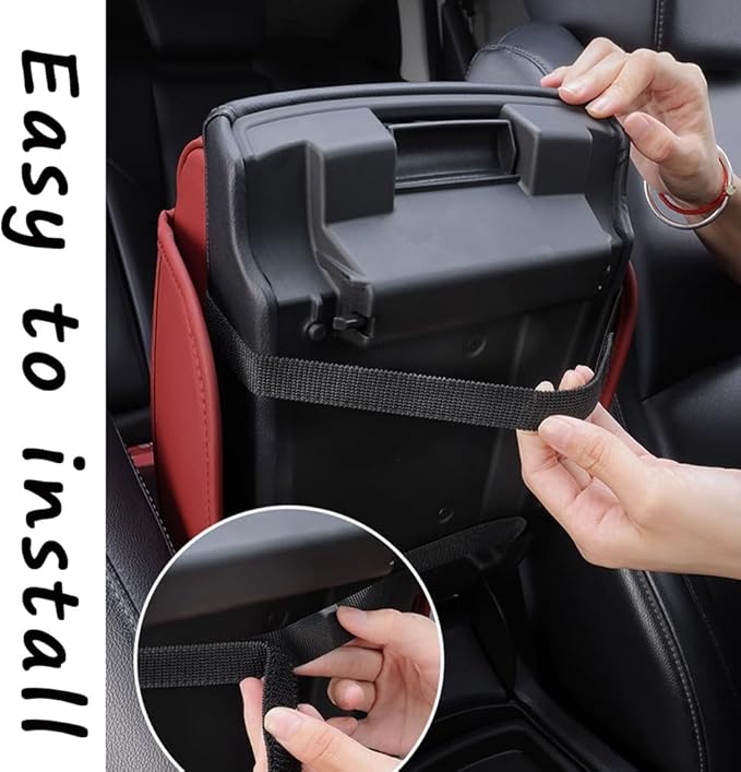 Car Armrest Cushion for Mazda CX-30 2019–2025 2026 DM,Multifunctional Car Armrest Heightening Pad,Car Center Console Cover,Waterproof Nappa Leather Arm Rest Protector,Black